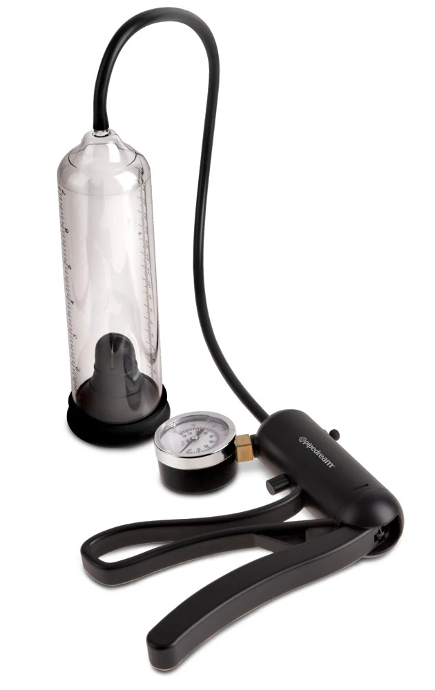 Penispomp met drukmeter en schaargreep