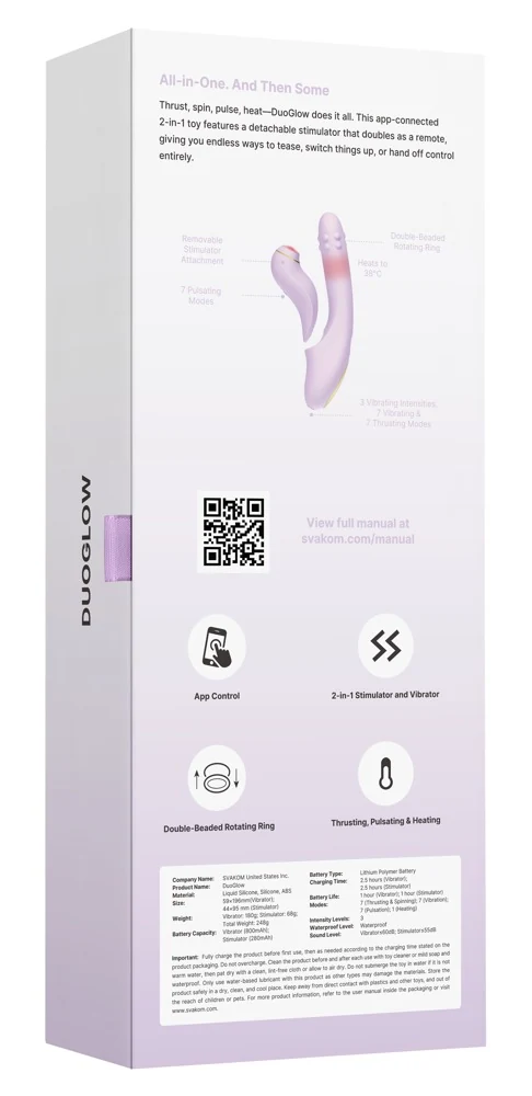 SVAKOM DuoGlow 19,6 cm vibrator