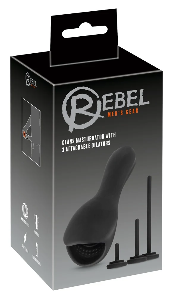 Rebel Glans Masturbator with 3 Dilators
