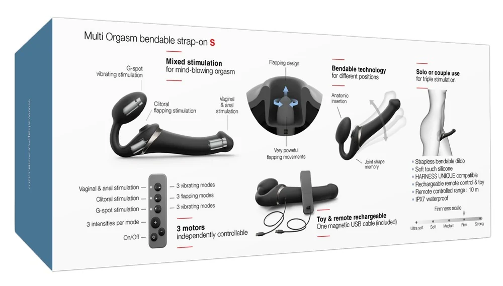 strap-on-me Multi Orgasm Bendable Strap-On