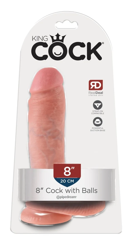 Realistische dildo met zuigvoet 21 cm
