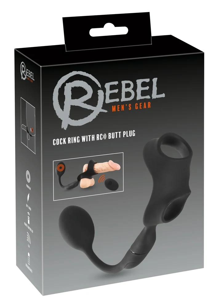 Rebel Cock Ring with RC Butt Plug penisring