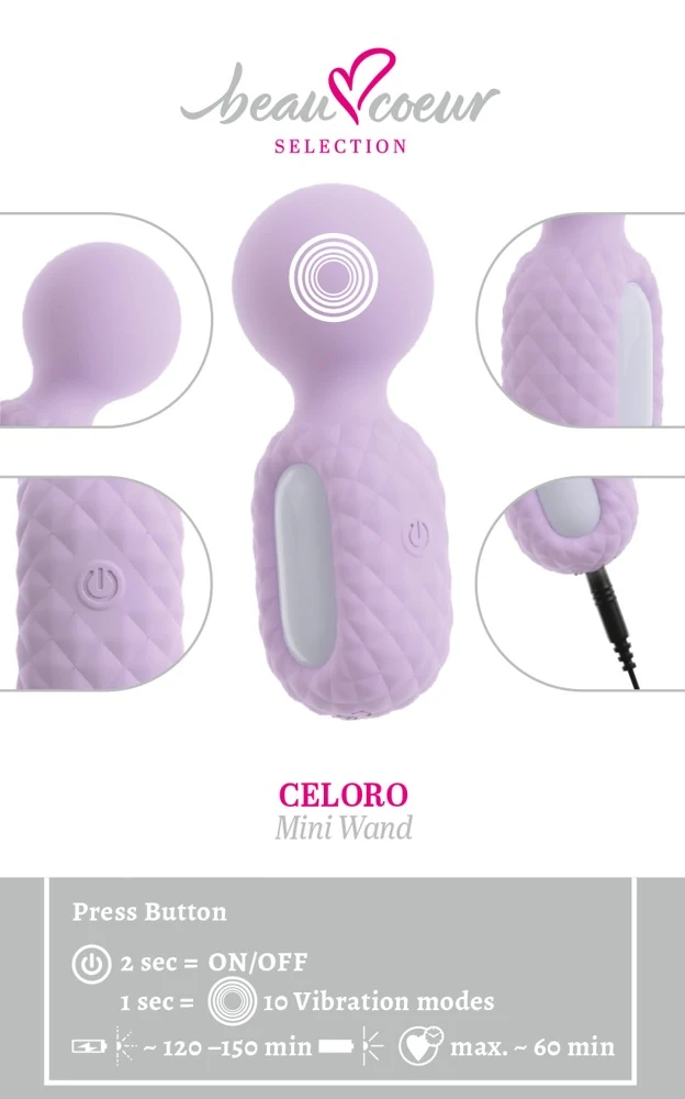 beau coeur CELORO Mini Wand 11,4 cm vibrator