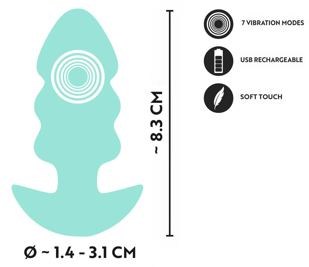 Cuties Vibrating Mini Butt Plug 8,3 cm anal toy