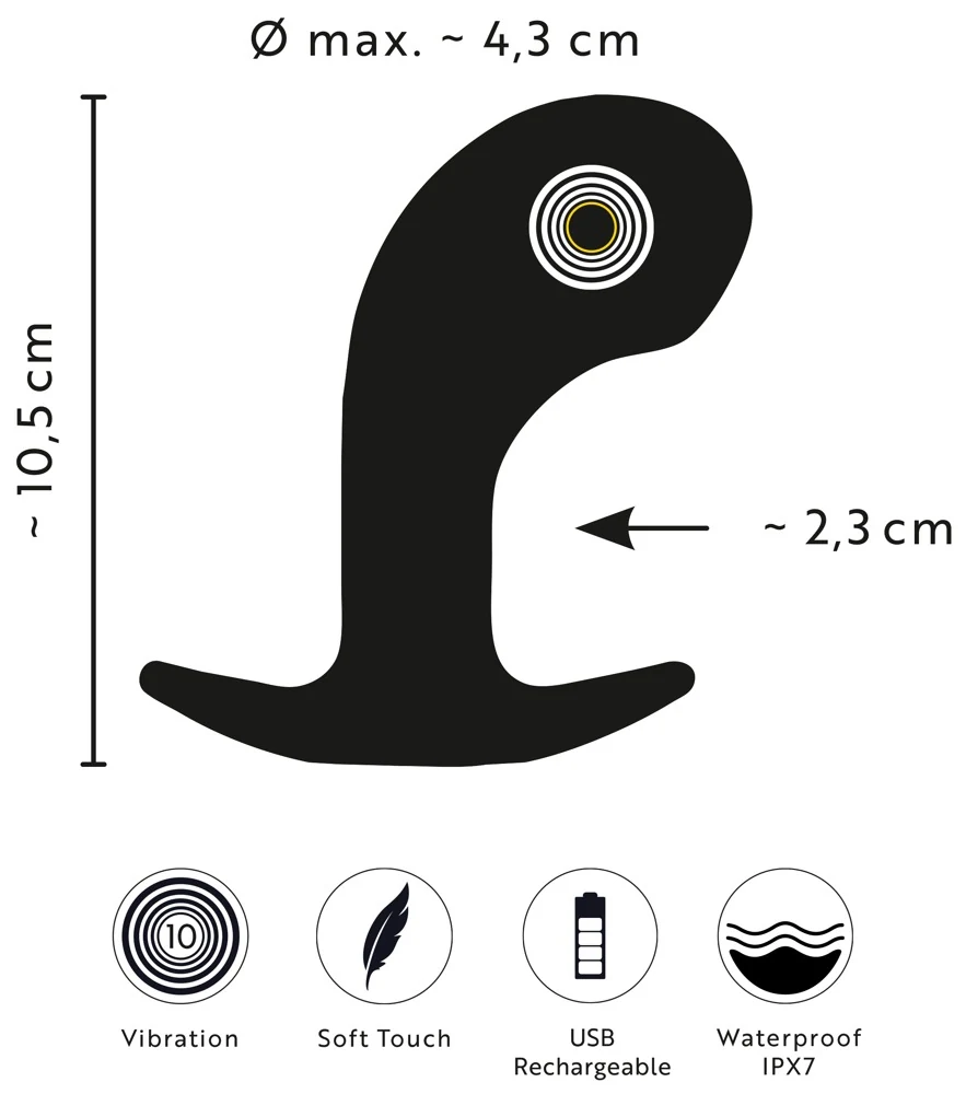 ANOS Big Head Prostate Plug 10,5 cm anal toy