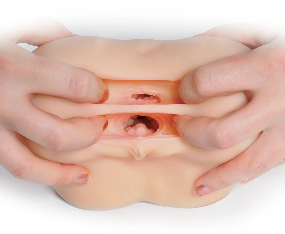 Compacte dual-entry masturbator