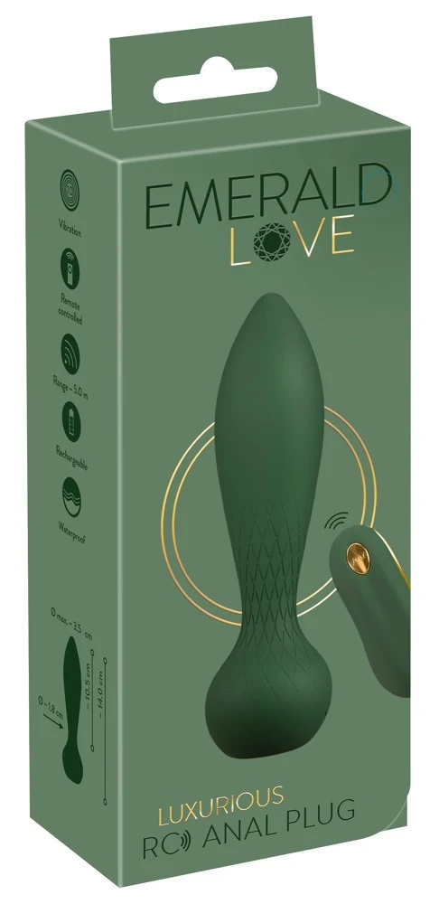 Emerald Love Luxurious RC Anal Plug 14 cm toy