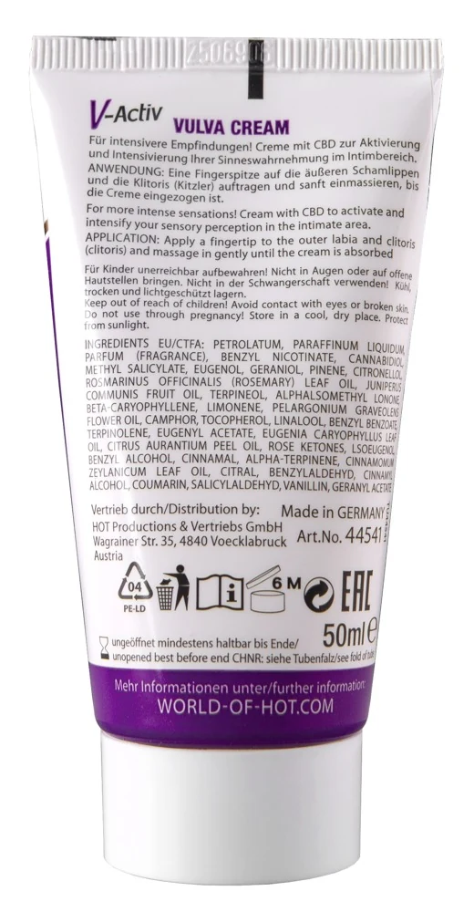 HOT V-Activ Vulva Cream stimulierende gele sprays
