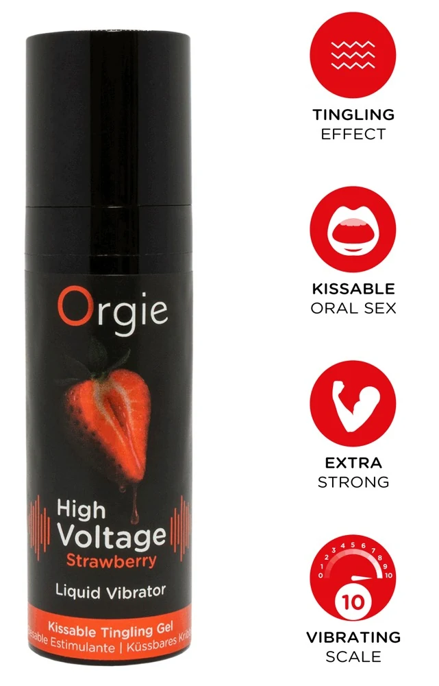 Orgie High Voltage Strawberry stimulierende gele sprays
