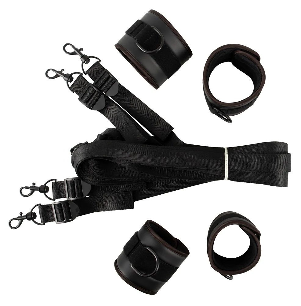 Vegan Fetish Bettfessel-Set bondage fesseln