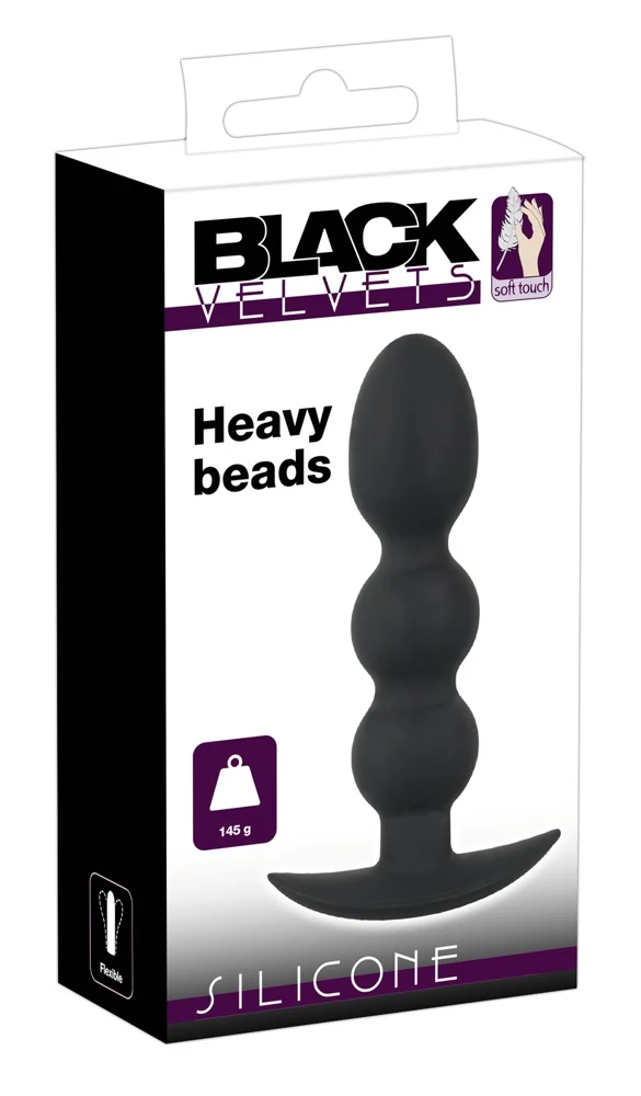 Black Velvets Heavy Beads 13,3 cm anal toy