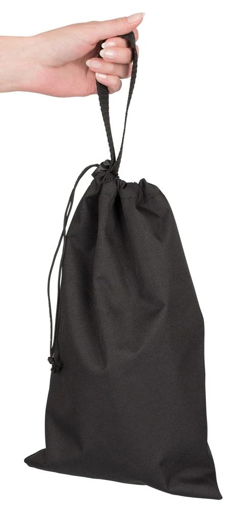 Zwarte opbergtas met riem