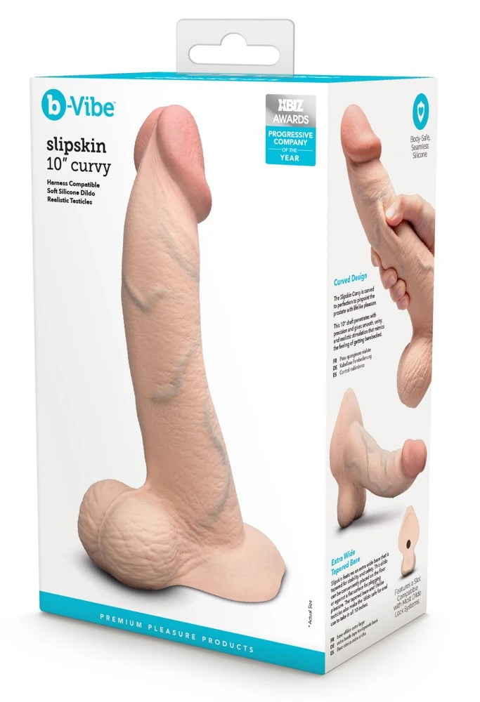 b-Vibe Slipskin curvy 25 cm dildo
