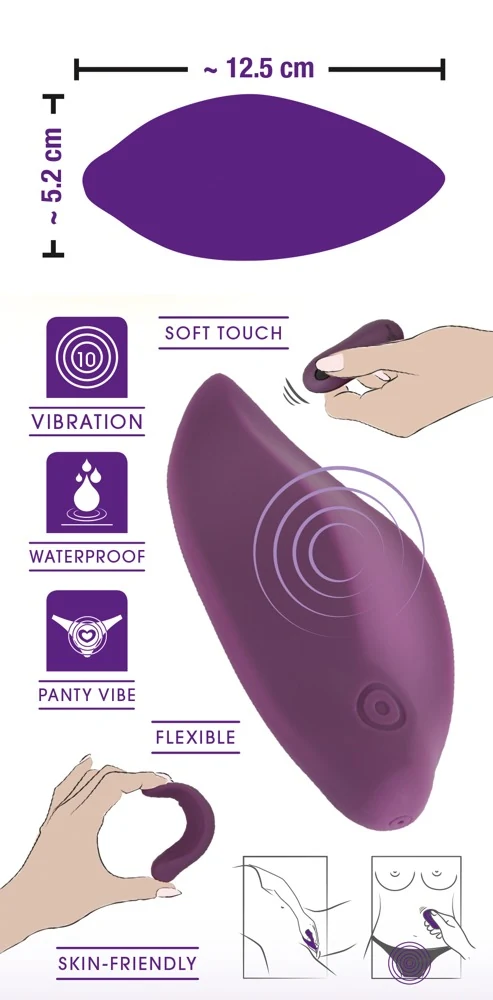 Discreet draagbare slipvibrator met afstandsbediening
