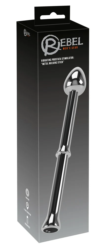 Rebel Vibrating Prostata Stimulator: Metal Milking Stick 26,5 cm vibrator