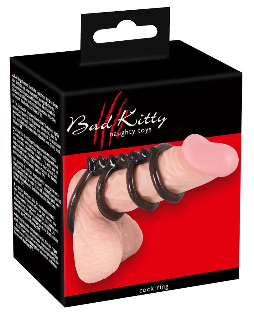 Bad Kitty cockring set met testikelring