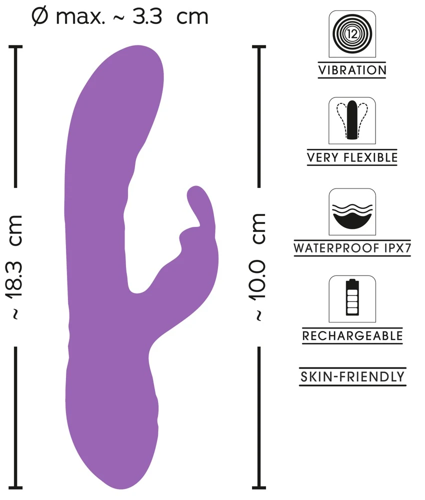 Sweet Smile Flexible Rabbit 18,3 cm vibrator