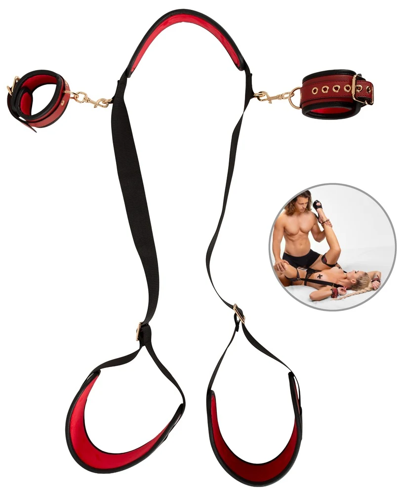 Bad Kitty Neck-Thigh-Restraint-Set bondage fesseln