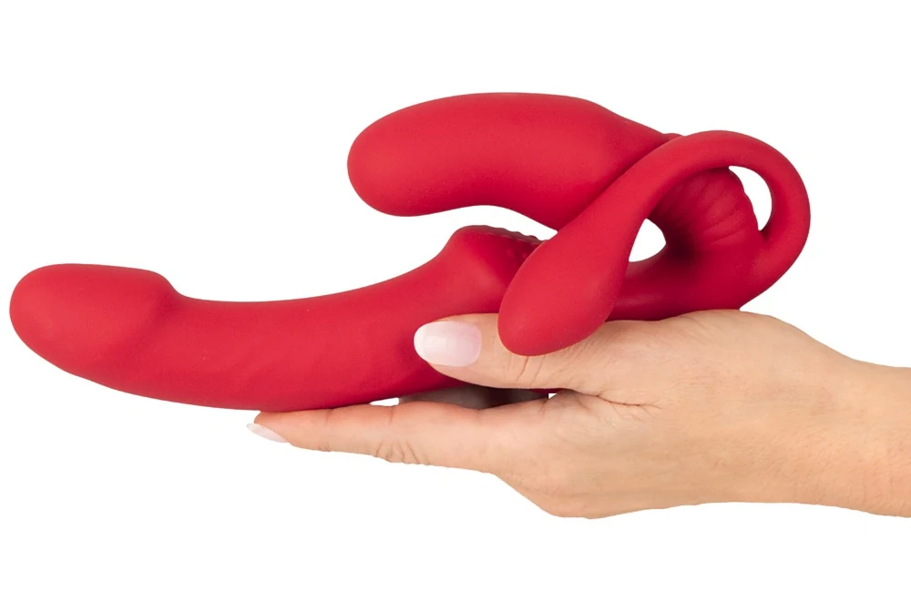 Strapless Strap-On Triple Teaser RC 23 cm vibrator