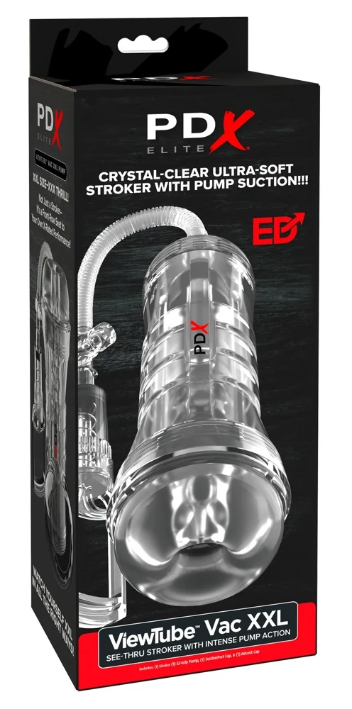 PDX Elite ViewTube Vac XXL masturbator met pomp
