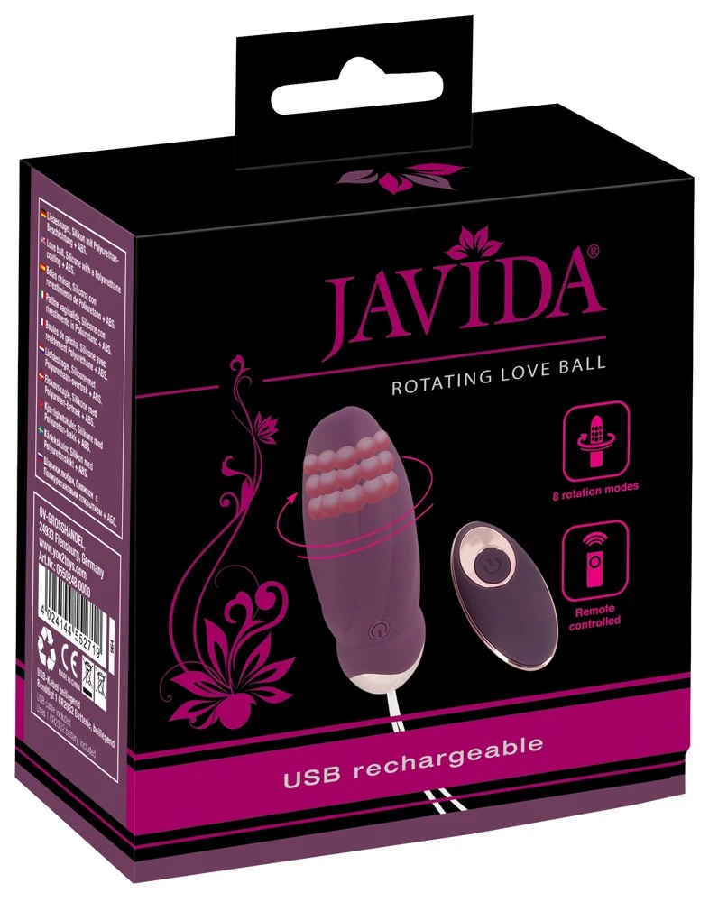 JAVIDA Rotating Love Ball 18,5 cm vibrator