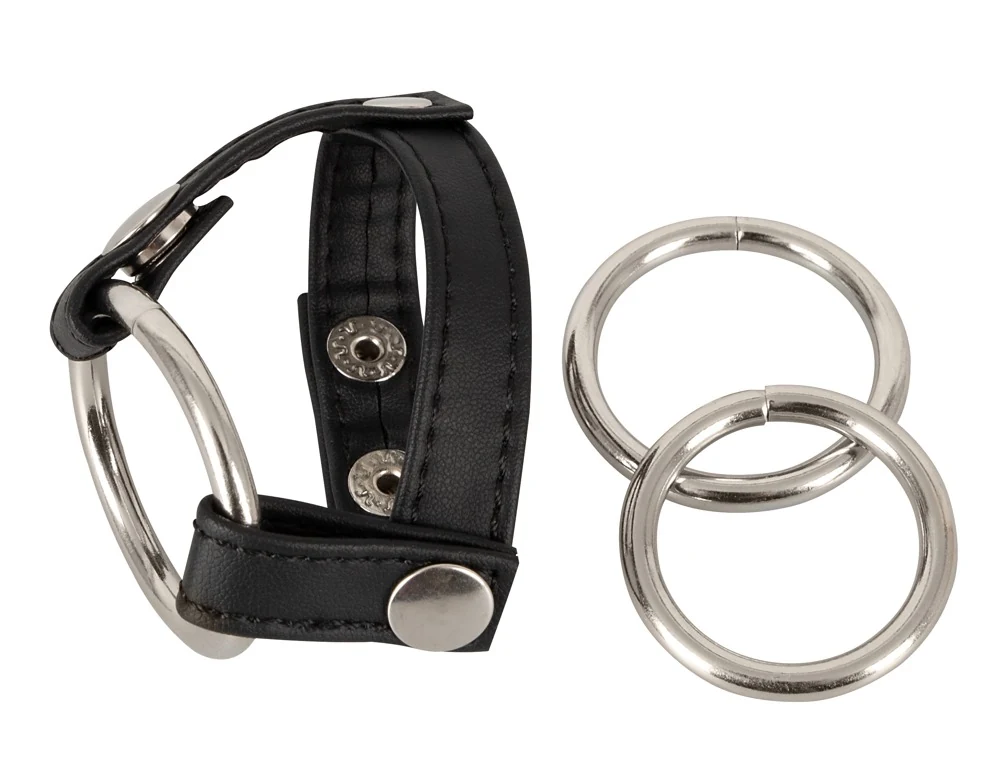 Verstelbare penis- en balring set met 3 ringen