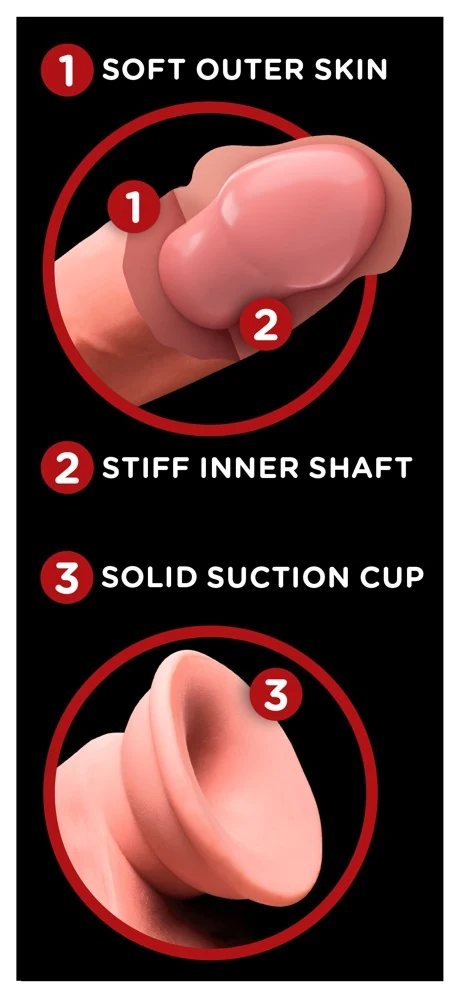 King Cock Plus Triple Density with Swinging Balls 21,5 cm dildo