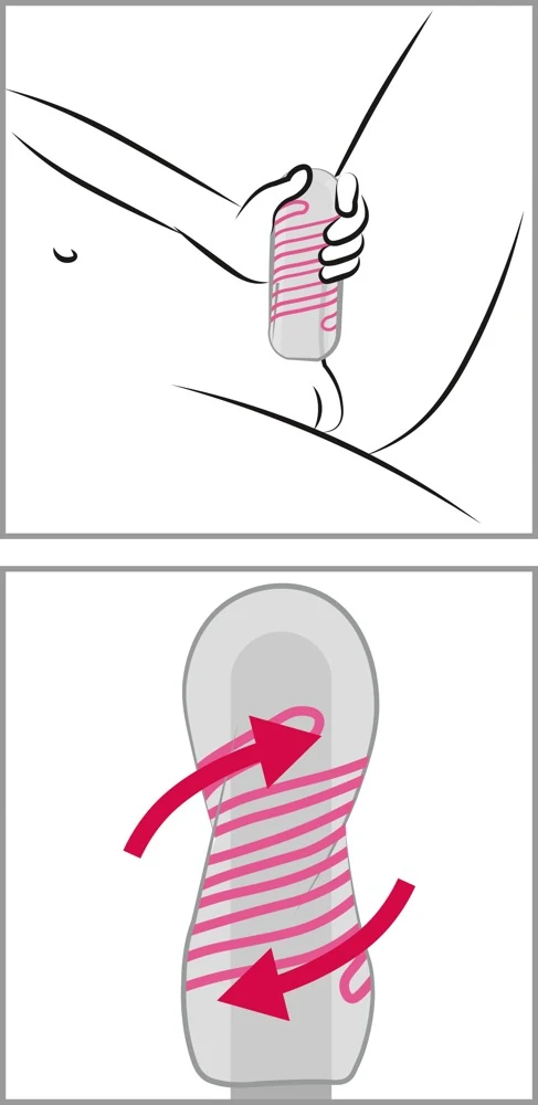TENGA herbruikbare masturbator met spiraaleffect