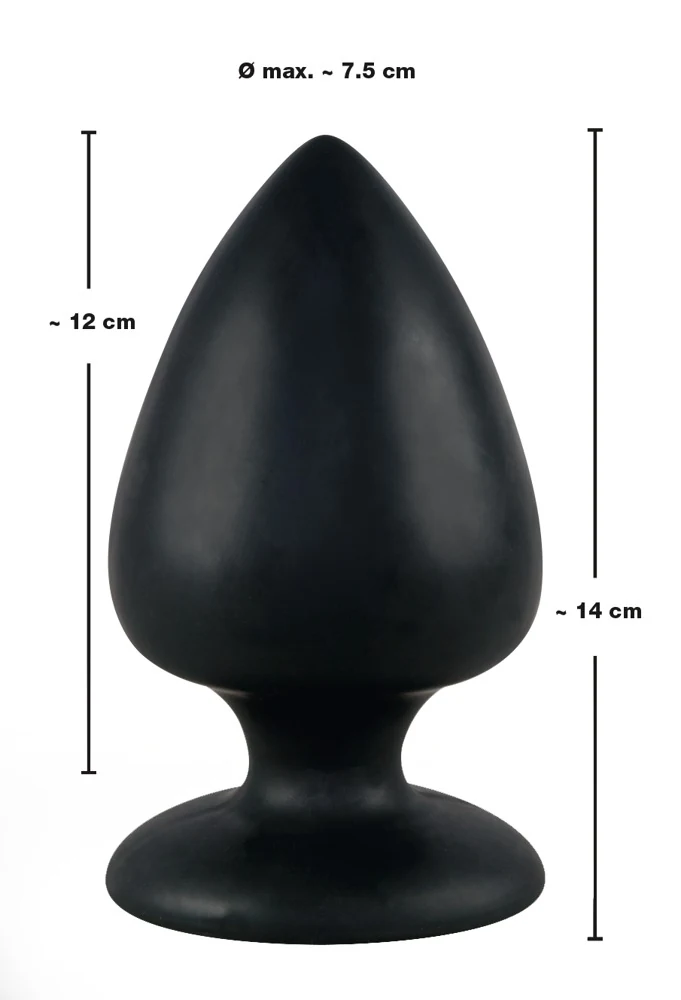 Black Velvets extra grote anaalplug zwart siliconen