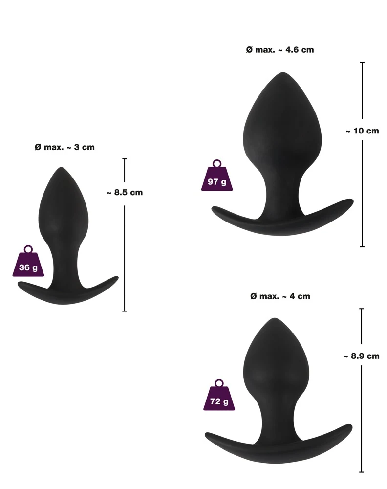3-delige anaalplug set