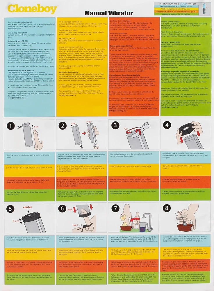 Cloneboy gepersonaliseerde vibrator afdrukset