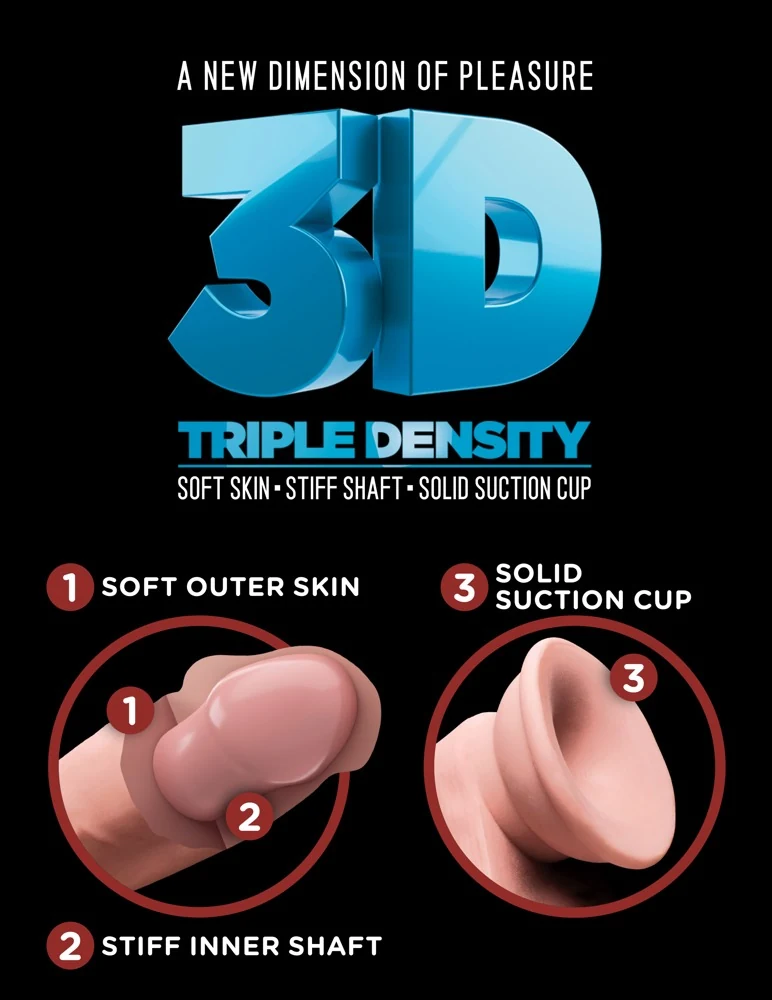 King Cock Plus 8“ Triple Density with Balls 24,1 cm dildo