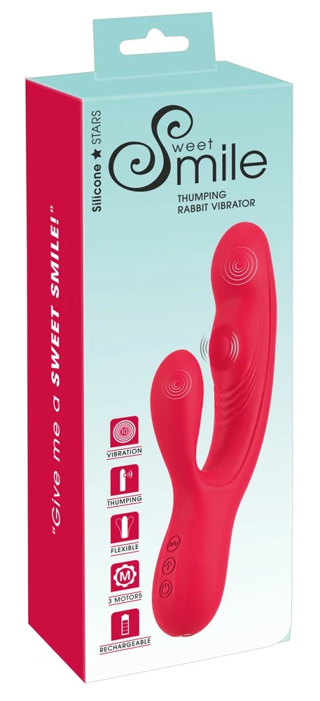 Sweet Smile Thumping Rabbit Vibrator 21,2 cm