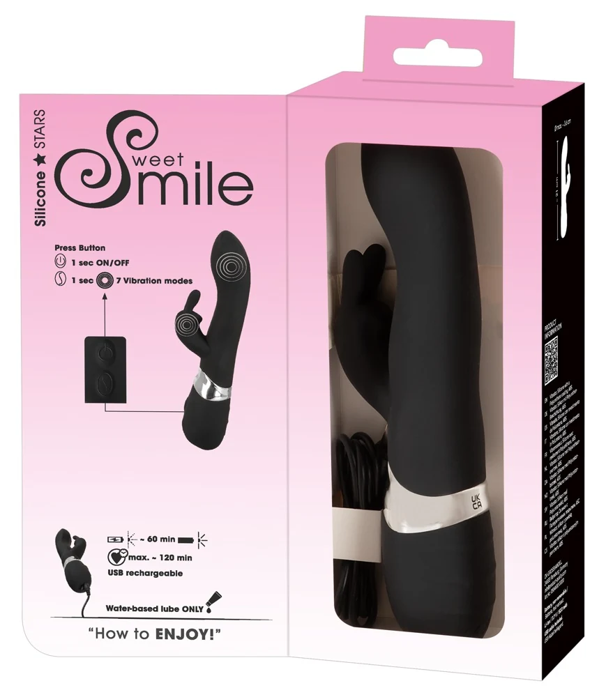 Sweet Smile Rechargeable Rabbit Vibe 21 cm vibrator