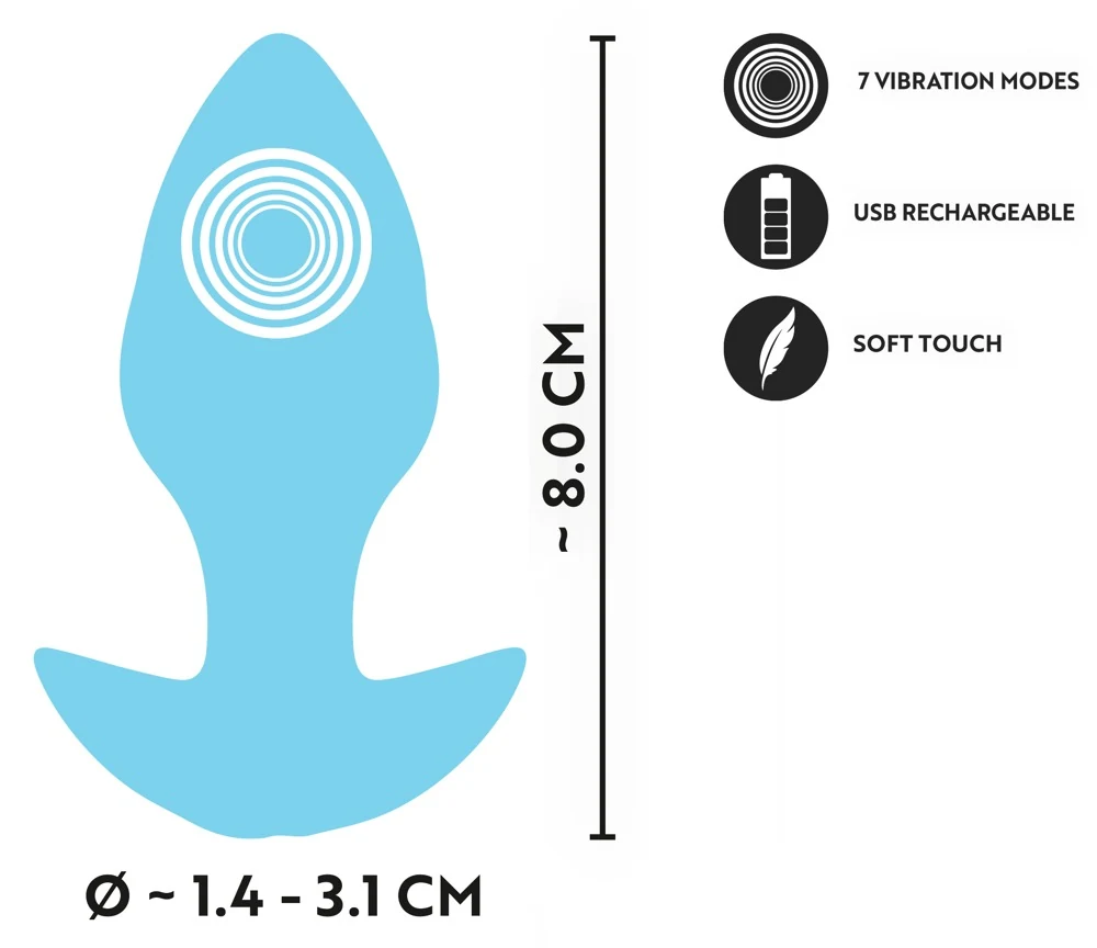 Cuties Vibrating Mini Butt Plug 8 cm anal toy