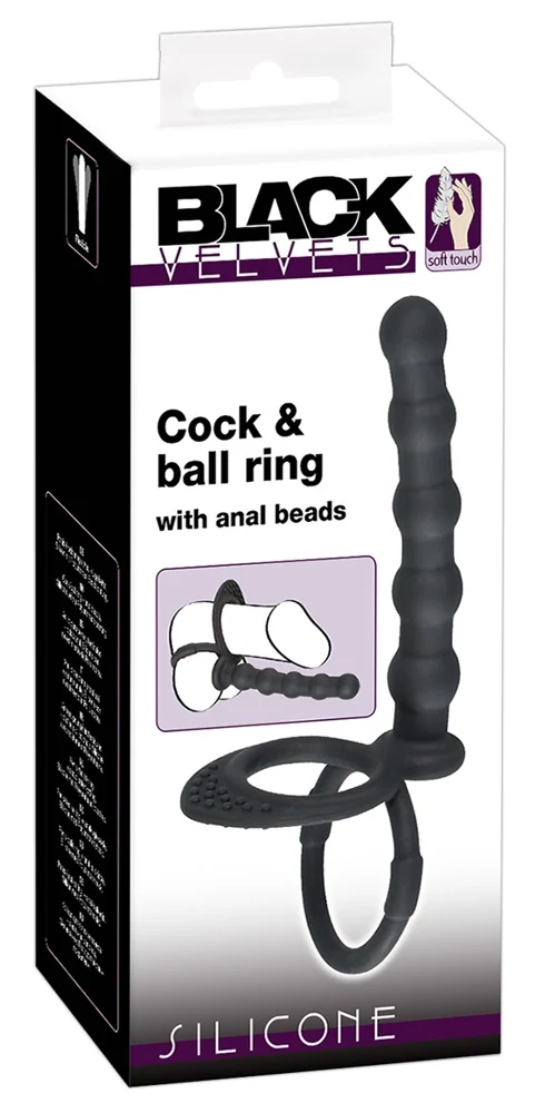Black Velvets Cock ball ring 13,5 cm anal toy