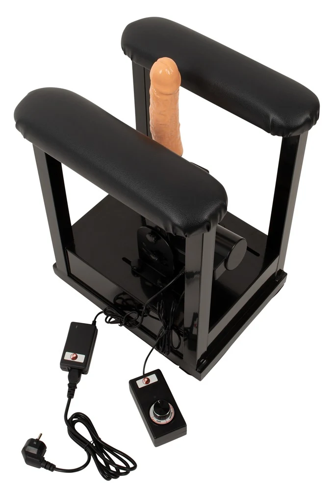 The Banger Sit-On-Climaxer seksmachine met dildo