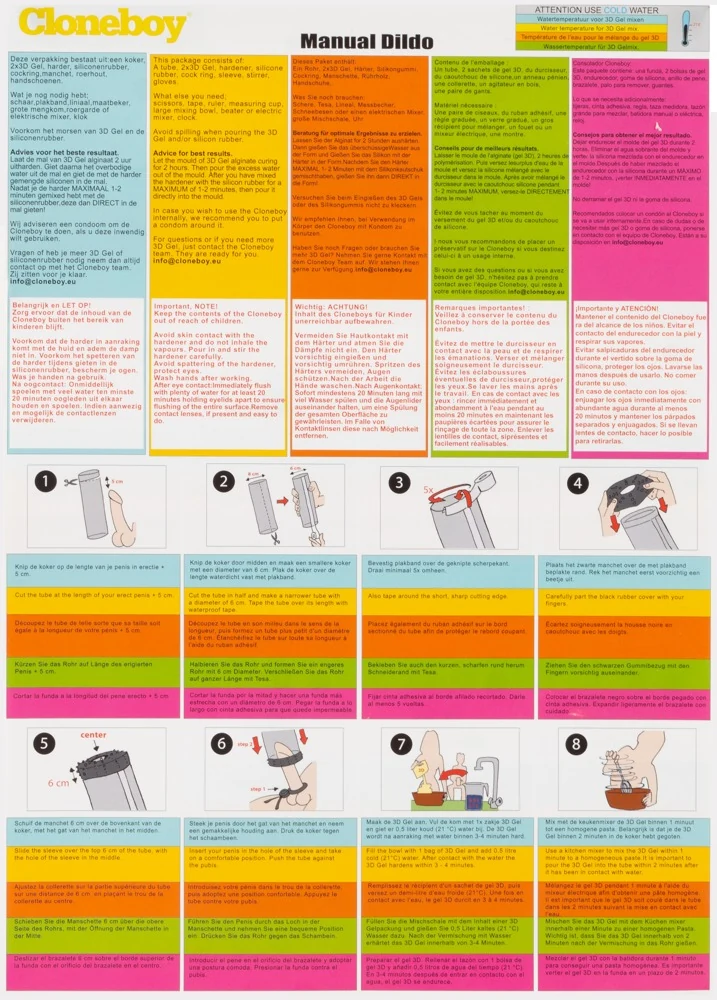 Cloneboy DIY siliconen dildo afdrukset