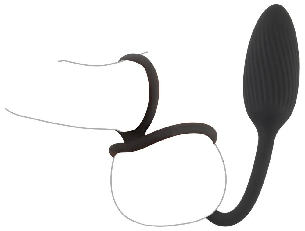 Rebel Cock and Ball Ring with a RC Butt Plug penisring